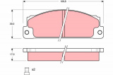 Sada brzdových destiček TRW GDB296 - FIAT, SEAT