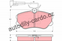 Sada brzdových destiček TRW GDB1095 - FIAT CROMA