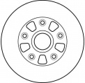Brzdový kotouč TRW DF4009 - MAZDA 929 87-