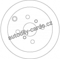 Brzdový kotouč TRW DF4335 - TOYOTA COROLLA, VERSO