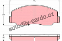 Sada brzdových destiček TRW GDB1096 - TOYOTA
