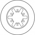 Brzdový kotouč TRW DF1414 - NISSAN