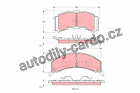 Sada brzdových destiček TRW GDB4047 - PONTIAC FIERO 84-87