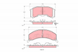 Sada brzdových destiček TRW GDB4047 - PONTIAC FIERO 84-87
