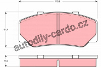 Sada brzdových destiček TRW GDB329 - VOLVO 740-760
