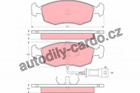 Sada brzdových destiček TRW GDB301 - FORD SCORPIO