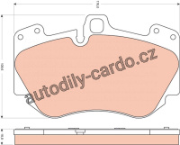 Sada brzdových destiček TRW GDB1660 - AUDI A8