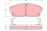 Sada brzdových destiček TRW GDB3034 - HONDA LEGEND