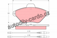 Sada brzdových destiček TRW GDB1102 - CITROEN XANTIA