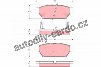 Sada brzdových destiček TRW GDB3045 - MITSUBISHI CARISMA