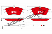 Sada brzdových destiček TRW GDB1768DTE - AUDI A4 07-