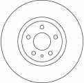 Brzdový kotouč TRW DF4025 - ALFA ROMEO 156