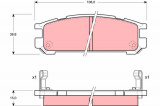Sada brzdových destiček TRW GDB990 - SUBARU IMPREZA, LEGACY