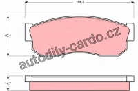 Sada brzdových destiček TRW GDB988 - SUBARU LIBERO