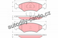 Sada brzdových destiček TRW GDB3178 - MAZDA 121