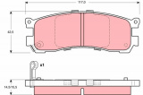 Sada brzdových destiček TRW GDB3179 - MAZDA MPV