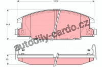 Sada brzdových destiček TRW GDB3161 - OPEL CAMPO