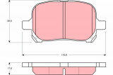Sada brzdových destiček TRW GDB3152 - TOYOTA CAMRY