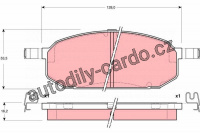 Sada brzdových destiček TRW GDB3153 - MAZDA 323F