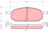 Sada brzdových destiček TRW GDB3153 - MAZDA 323F