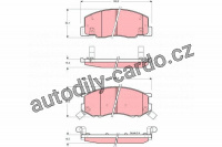 Sada brzdových destiček TRW GDB3157 - TOYOTA PREVIA