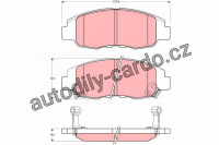 Sada brzdových destiček TRW GDB3144 - HONDA CIVIC COUPE