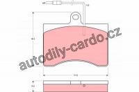 Sada brzdových destiček TRW GDB314 - CITROEN C35