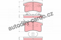 Sada brzdových destiček TRW GDB3126 - DAIHATSU CUORE