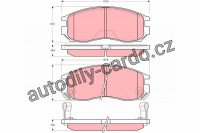 Sada brzdových destiček TRW GDB3133 - MITSUBISHI SPACE