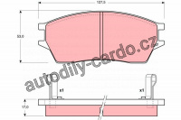 Sada brzdových destiček TRW GDB3128 - HONDA PRELUDE III