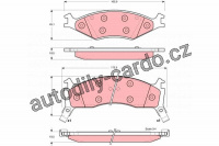 Sada brzdových destiček TRW GDB3123 - KIA SPORTAGE