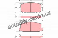 Sada brzdových destiček TRW GDB181 - TOYOTA CARINA