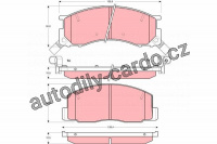 Sada brzdových destiček TRW GDB3086 - TOYOTA PREVIA