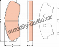Sada brzdových destiček TRW GDB1796 - TATA