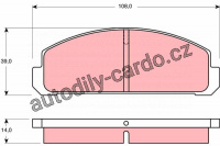 Sada brzdových destiček TRW GDB178 - MAZDA 323