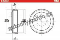 Brzdový buben TRW DB4382 -