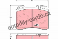 Sada brzdových destiček TRW GDB1318 - MERCEDES W124 E