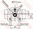 Válec kolové brzdy TRW BWC227