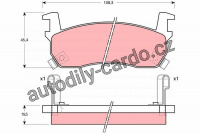 Sada brzdových destiček TRW GDB1004 - NISSAN MICRA 85-92