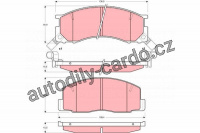Sada brzdových destiček TRW GDB1195 - TOYOTA PREVIA