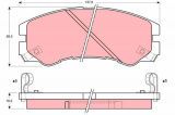 Sada brzdových destiček TRW GDB1186 - OPEL MONTEREY
