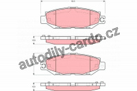 Sada brzdových destiček TRW GDB1240 - LEXUS LEXUS LS