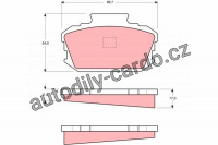 Sada brzdových destiček TRW GDB116 - NISSAN