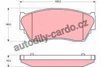 Sada brzdových destiček TRW GDB1170 - NISSAN SUNNY