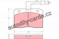 Sada brzdových destiček TRW GDB1152 - ALFA ROMEO, IVECO, RENAULT