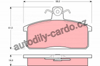 Sada brzdových destiček TRW GDB1165 - SUZUKI SAMURAI