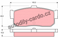 Sada brzdových destiček TRW GDB1172 - NISSAN PRIMERA