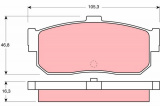 Sada brzdových destiček TRW GDB1172 - NISSAN PRIMERA