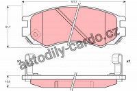 Sada brzdových destiček TRW GDB1175 - NISSAN ALMERA