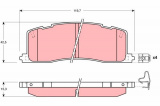 Sada brzdových destiček TRW GDB1138 - TOYOTA PREVIA